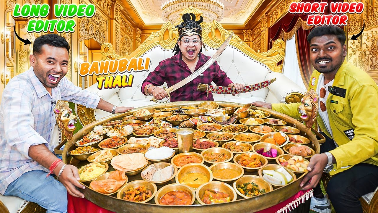 Trying India's Biggest Non Veg Thali with My Long & Shorts Video Editor at Orrisa!!!