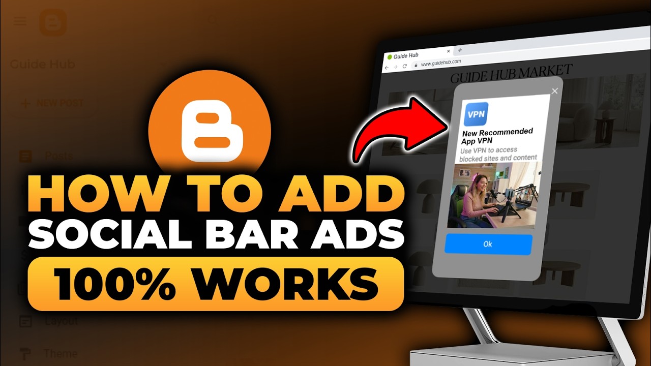 How To Add Social Bar ADS in Blogger (𝟮𝟬𝟮𝟲) | 100% WORKS | NO Yapping, To The Point! | FAST & EASY