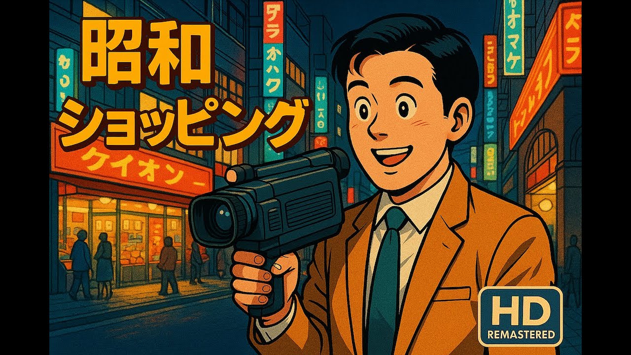 HD Remastered – Showa-Era Japan Night Walk (1988)｜昭和の商店街｜Filmed in Yokosuka