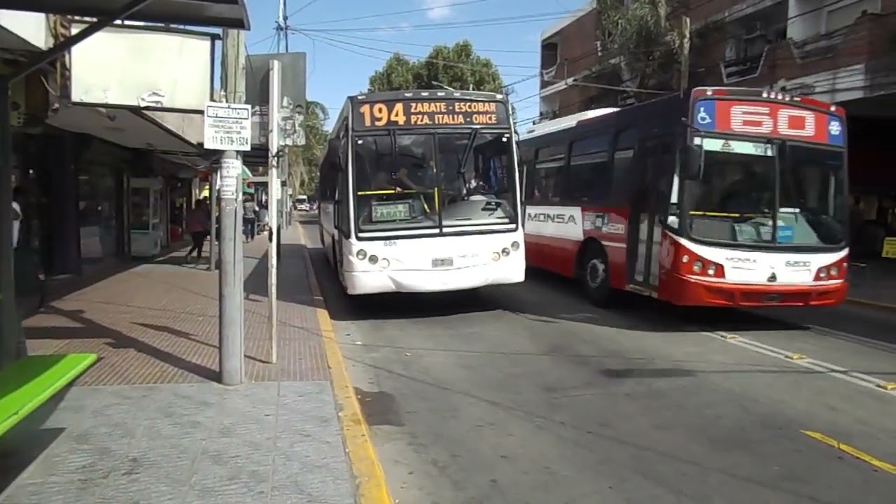 linea 194 interno 886 Metalpar Iguazú II Mercedes Benz O500U en escobar rumbo a zarate