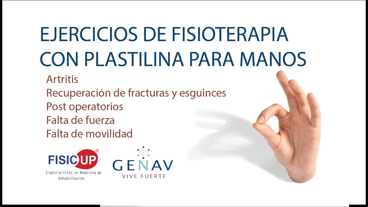 Ejercicios de fisioterapia con plastilina para manos