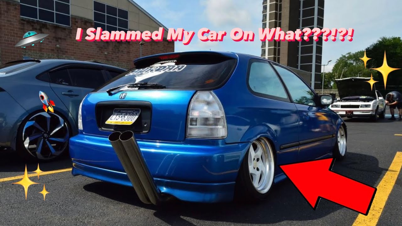 Lowering MY Ek Hatch on Washers! (Slammed)