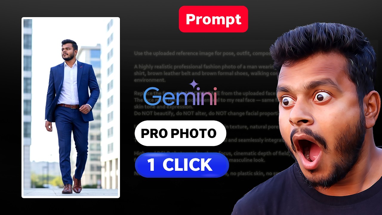 PRO GEMINI AI PROMPTS 😱 ONE CLICK AI PHOTO EDITING | NEW TRENDING PHOTO EDITING | BOYS NEW PROMPT 💥