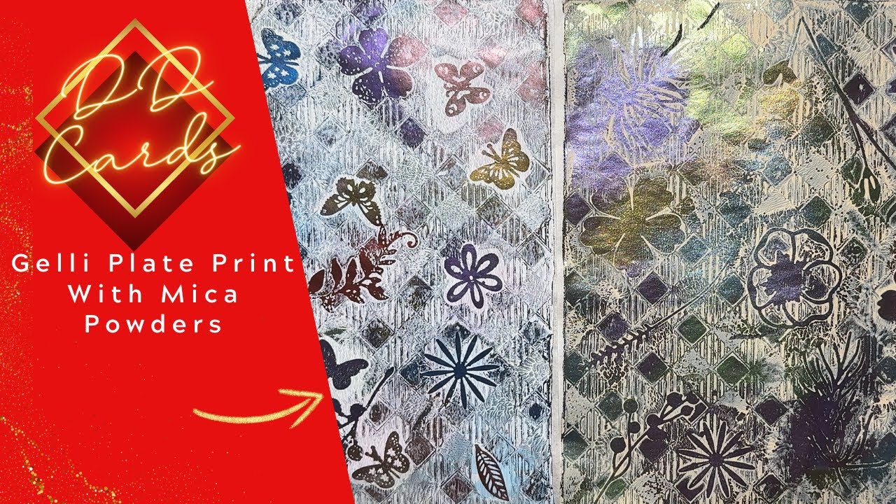 How to Create Gorgeous Shimmery Prints | Gelli Printing with Mica Powder