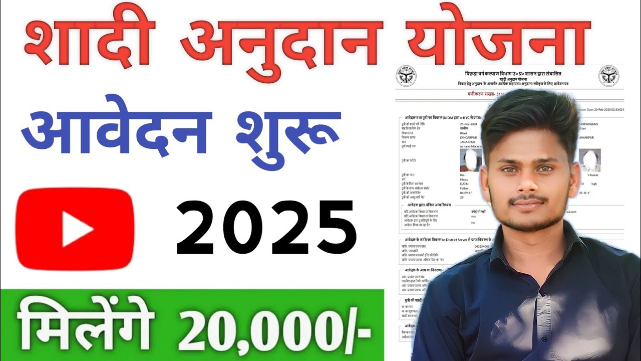 Shadi Anudan Yojana 2025 | गरीब परिवार की बेटियों के लिए ₹20,000 का लाभ l Shadi Anudan 2025 