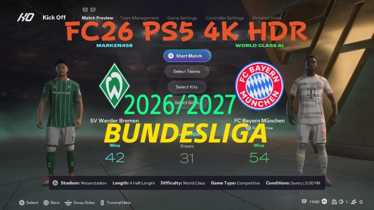 EA SPORTS FC 26* Werder Brema vs Bayern Monachium 