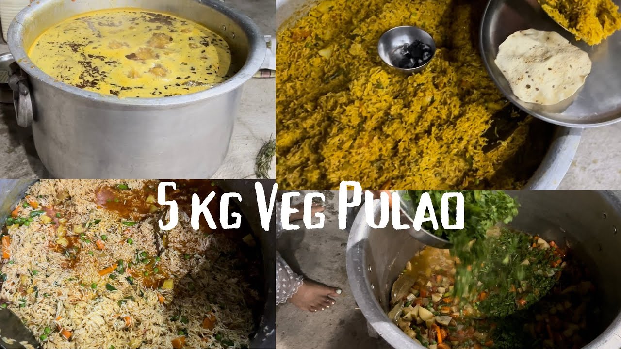 5 kg Veg Pulao Recipe | Easy One Pot Meal | वेज पुलाव ।How to make 5 kg pulao perfect chef recipe