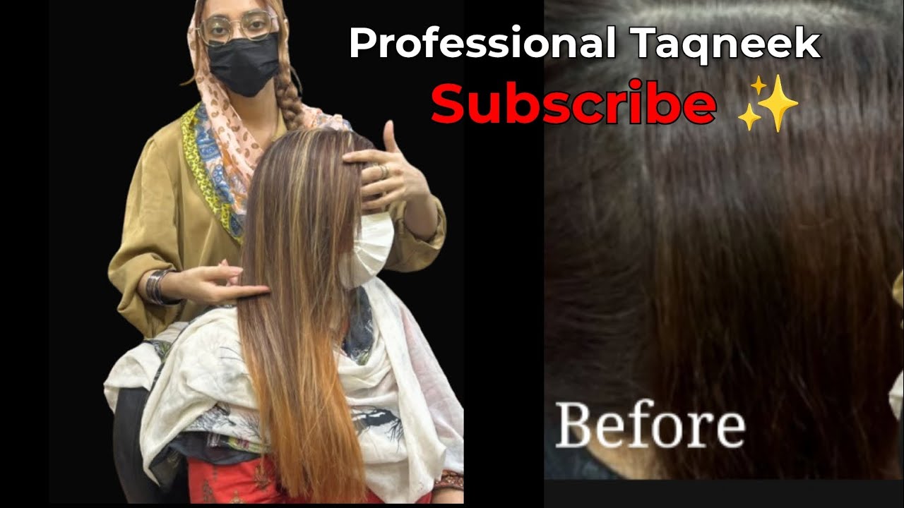 Professional Highlight's Taqneek Step by Step #hair / balayage Taqneek by Amna signature academy 