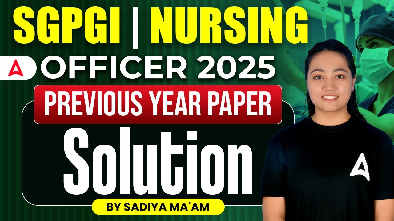 SGPGI Nursing Officer Previous Year Question Paper | SGPGI Previous Year Question Paper | #SGPGI PYQ