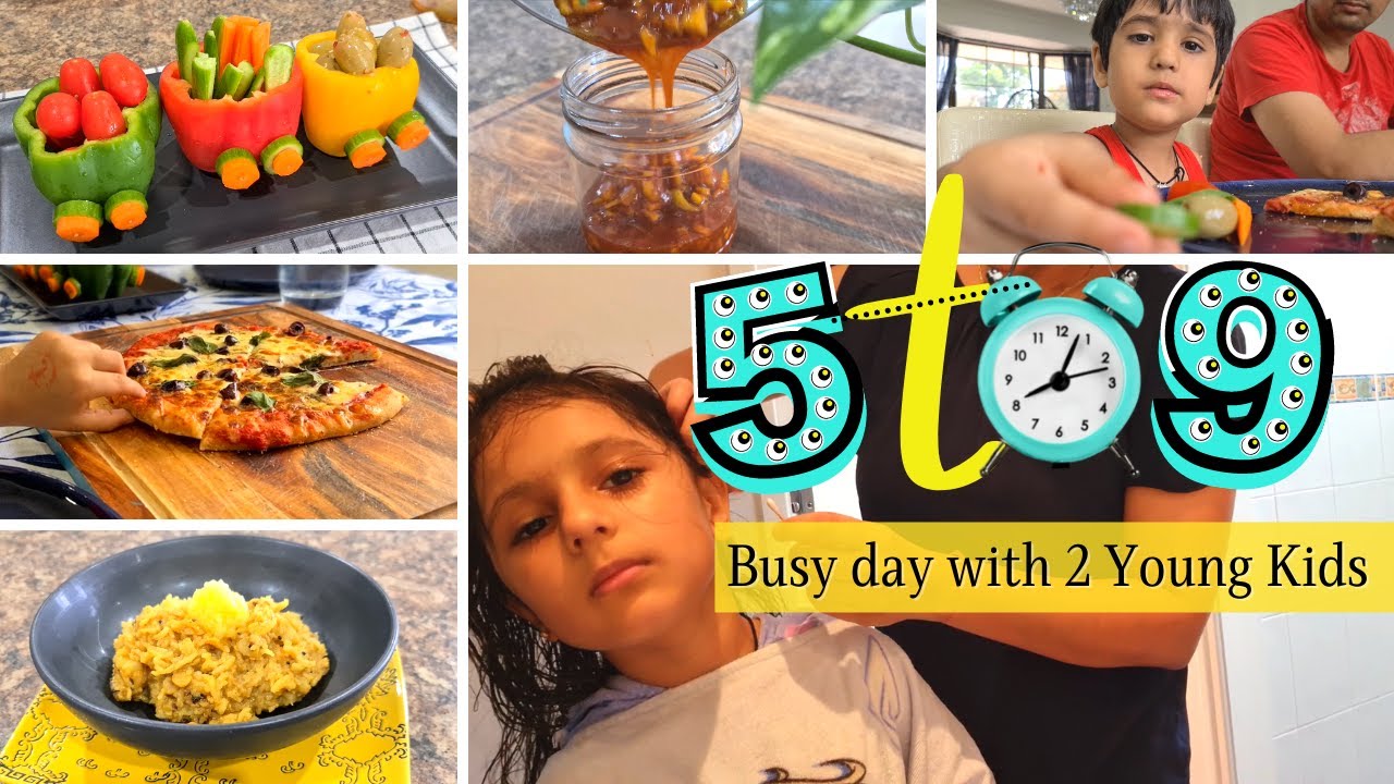 Indian Mom 5am to 9pm Busy & Productive Routine with Two Kids 2022