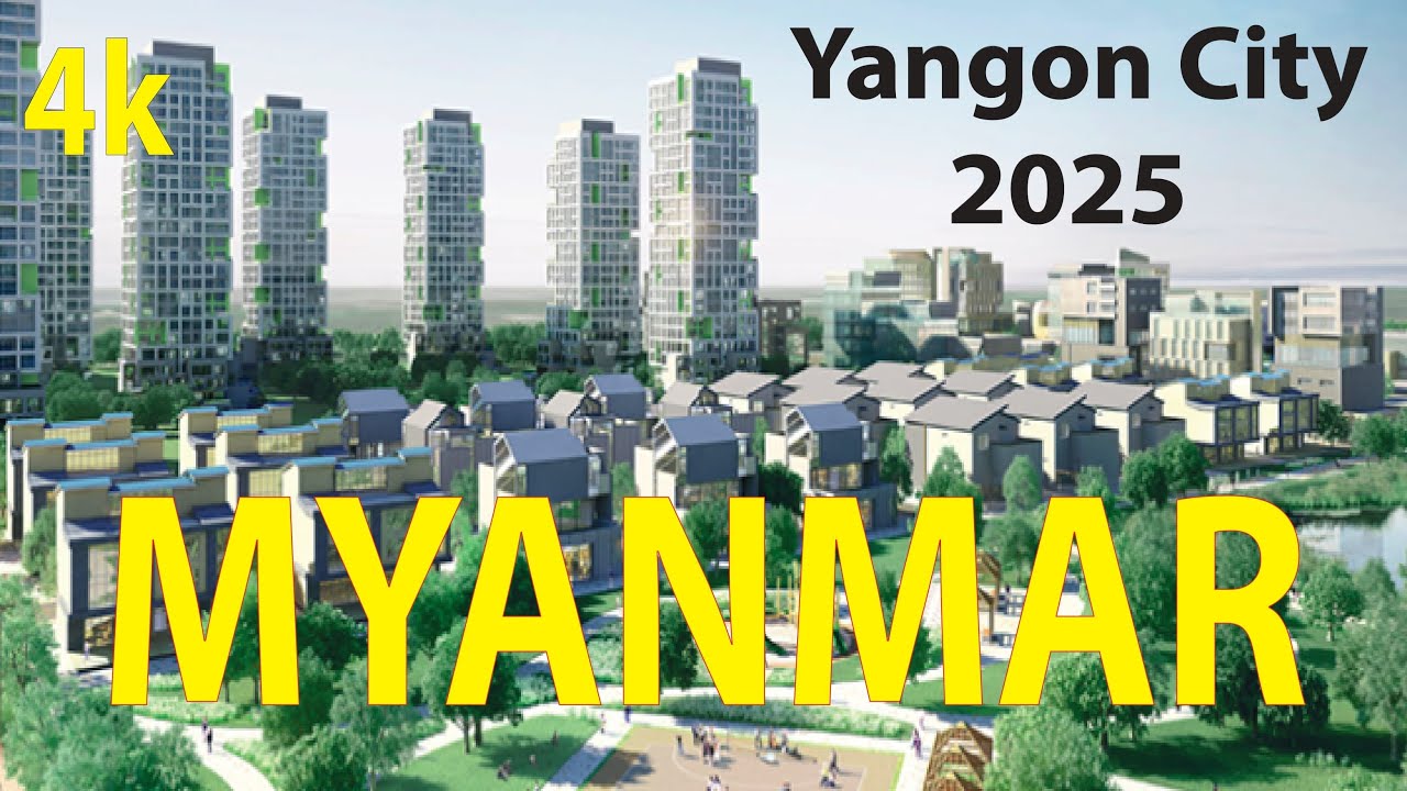 Yangon City - Myanmar 4K By Drone 2025