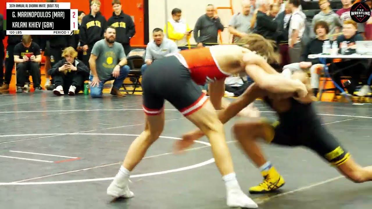 George Marinopoulos of Marist [R] v. Kalani Khiev of Glenbard North [G] (120)