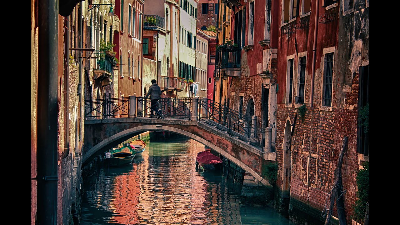 Relaxing Harp Music, Music for Stress Relief,Beautiful Venice Italy, Best For Focus, Sleep, Chill,