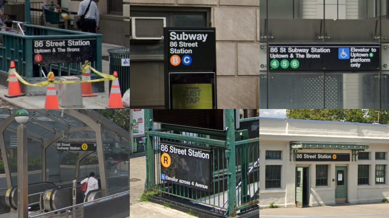 The Six 86th Street Stations in NYC