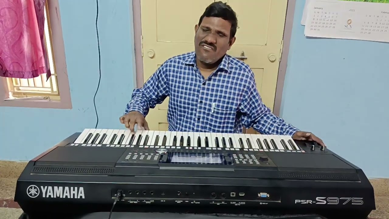 Santhosham Nagarjuna's ne tholosariga music theme on Yamaha PSR S 975 #yamahapsrs975#