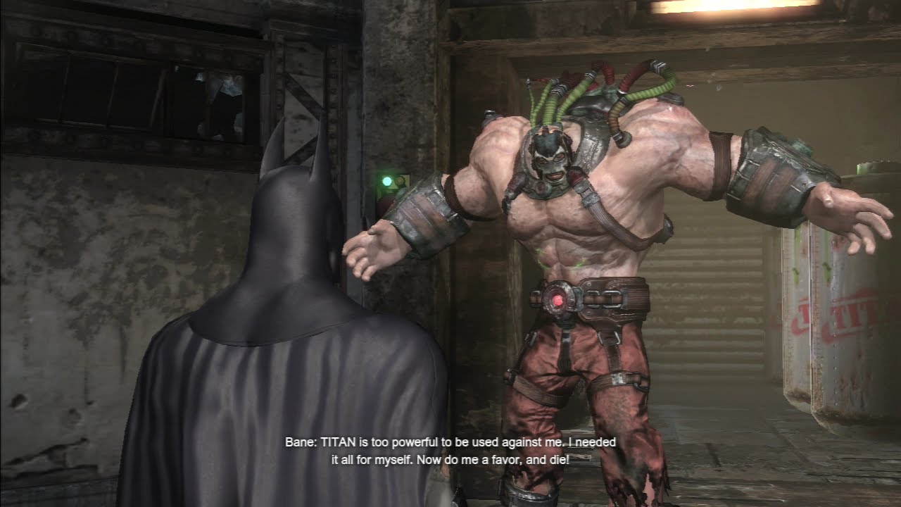Batman Arkham City - Titan Container Side Mission - Bane is Salty