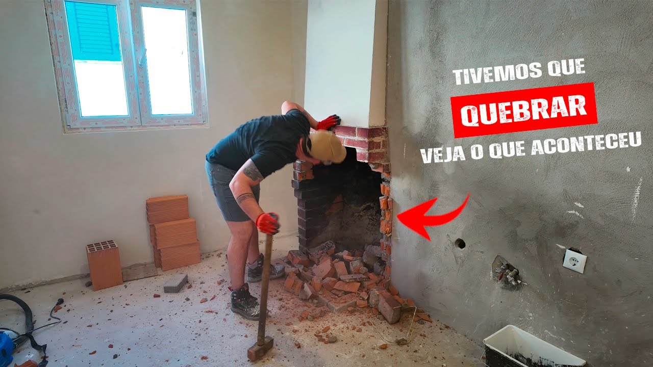 # 10 DIA DE OBRA  I QUEBRAMOS A LAREIRA I OLHA O QUE ACONTECEU!