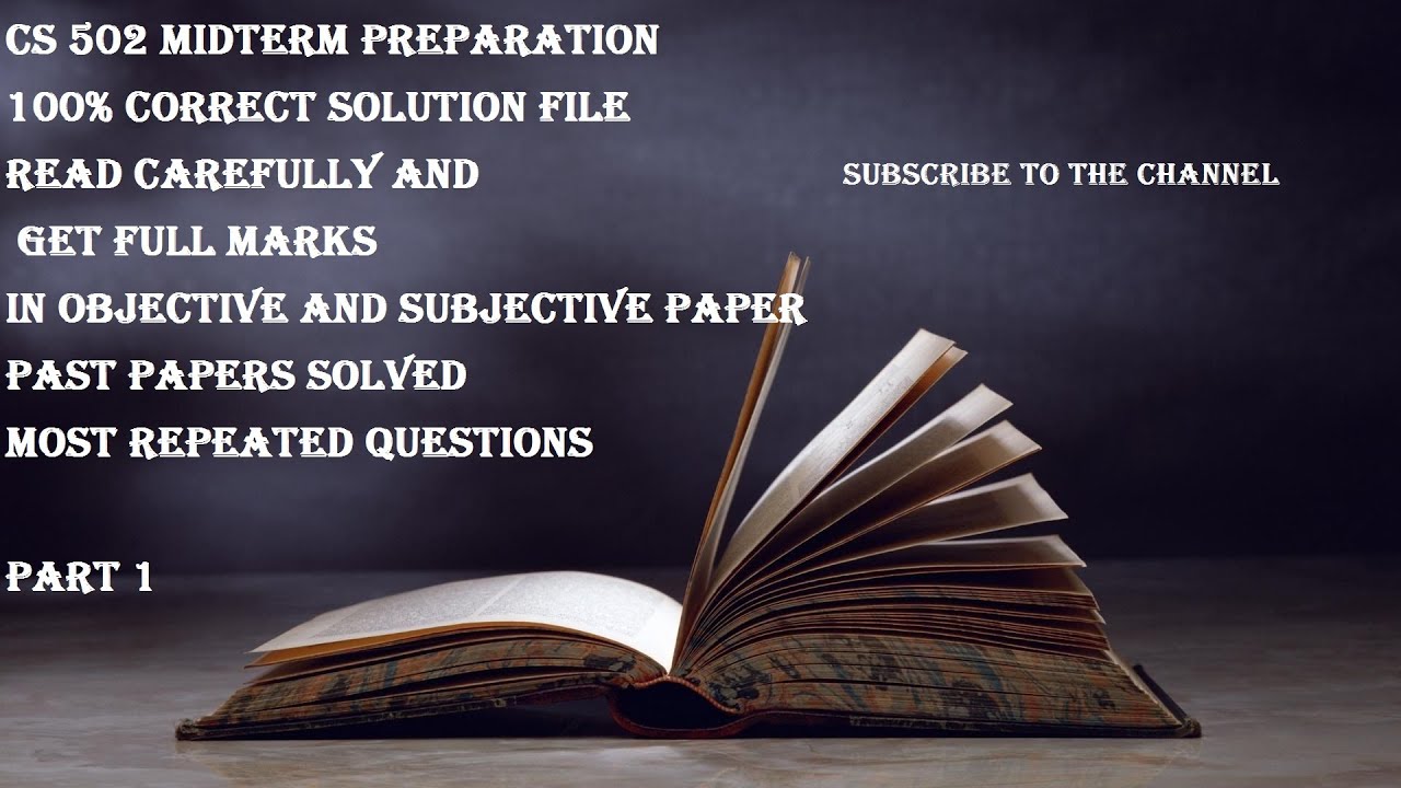 CS 502 MIDTERM preparation 100% correct solution file read and get full marks PART 1-VU Guys