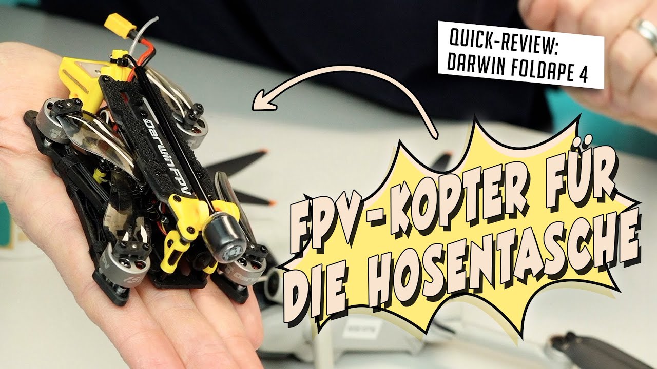 Faltbarer FPV-Kopter unter 250gr: DarwinFPV FoldApe 4