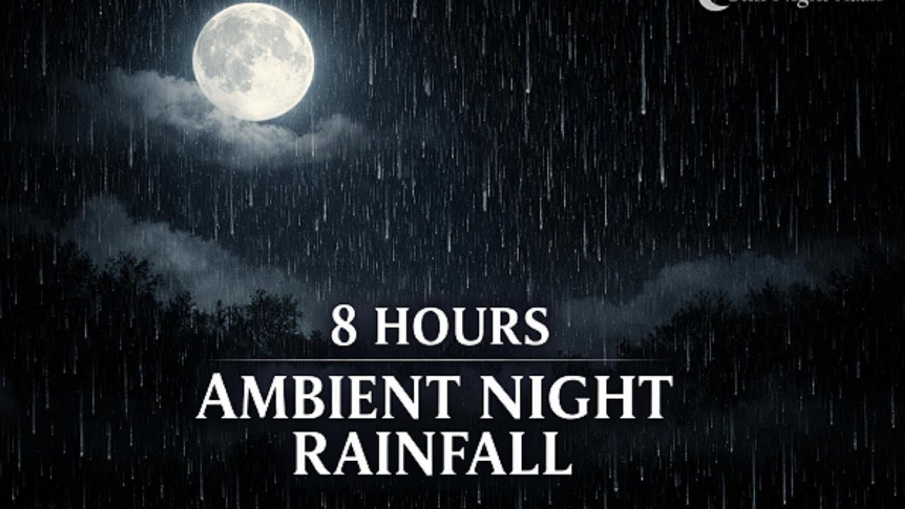 8 Hours Ambient Night Rainfall &ndash; Black Screen, No Variation | Still Night Audio