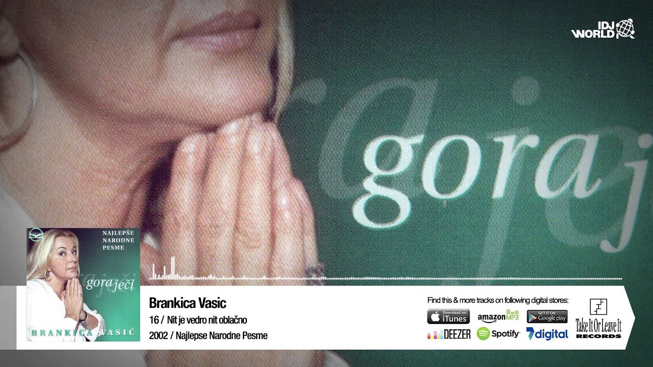 Brankica Vasic - Nit Je Vedro, Nit Oblacno