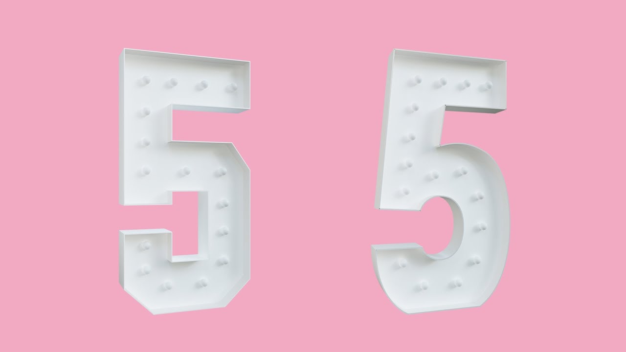 Marquee Number 5 DIY Tutorial