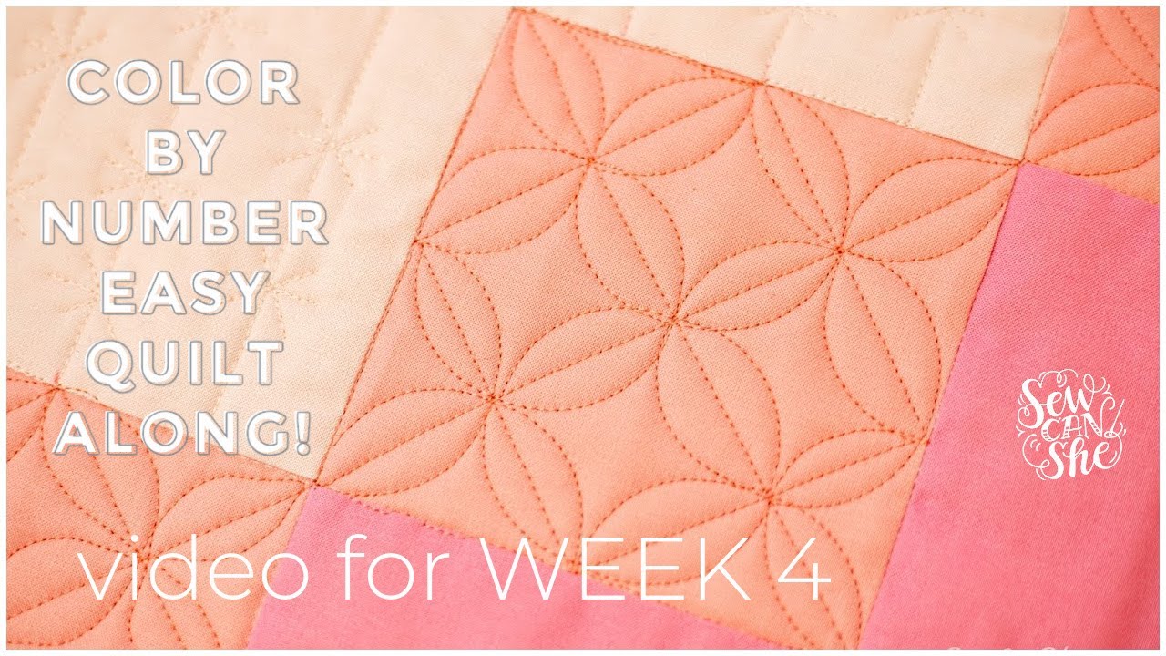 How to Quilt a ‘Gridded’ Orange Peel Design - Color by Number Quiltalong Week 4