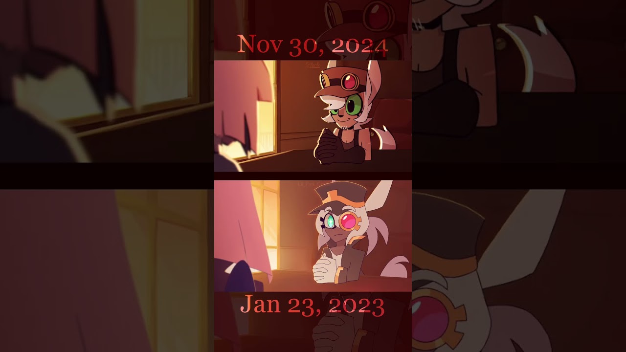 Comparing my new and old &ldquo;When I first met you&hellip;&rdquo; animation