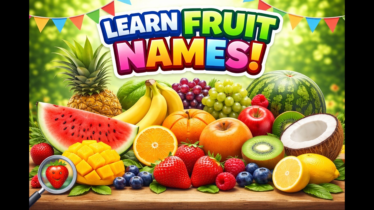 Fruit Names Learning for Kids🍓 Fun PowerPoint Animation