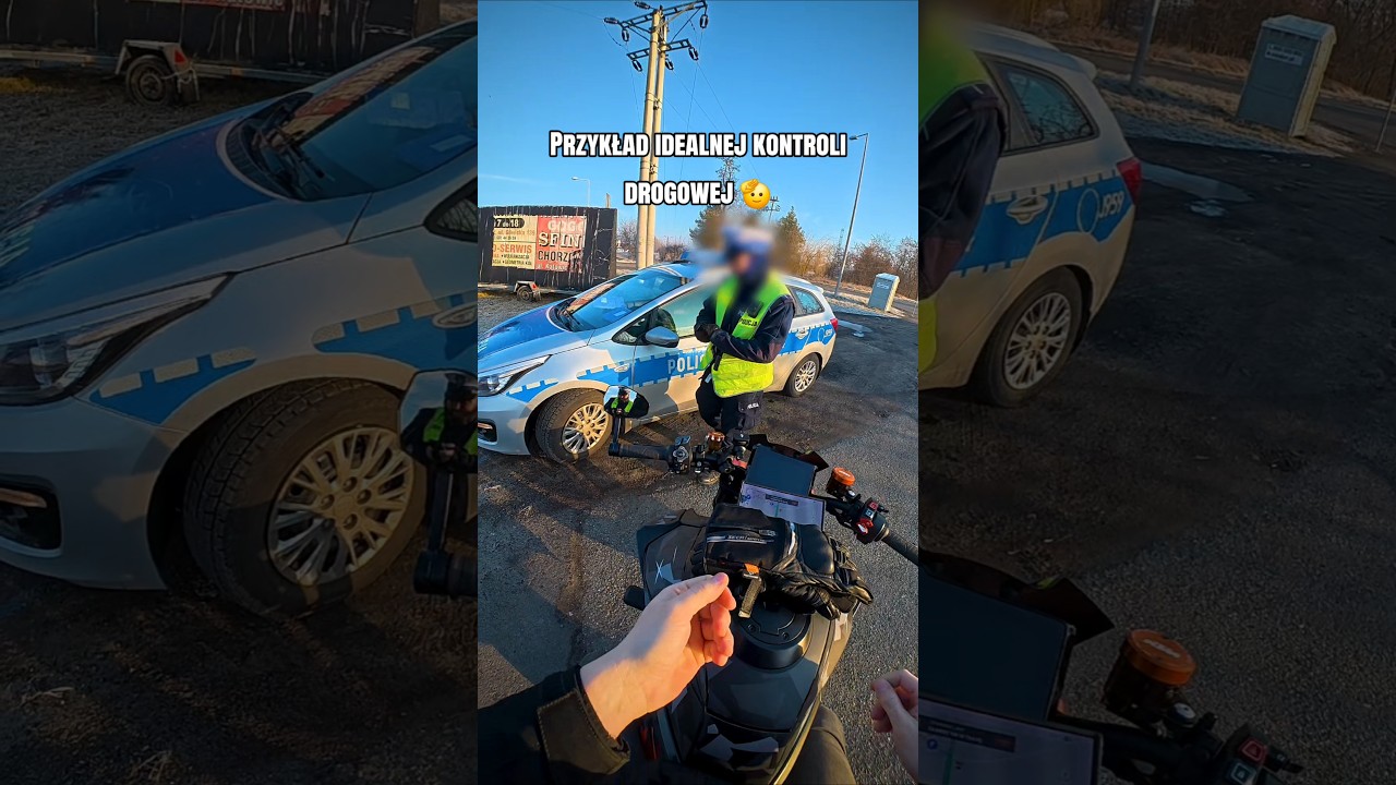 Przykład idealnej kontroli 🫡 odrobina luzu i szacunku z obu stron #policja #mandat #motorcycle #ktm