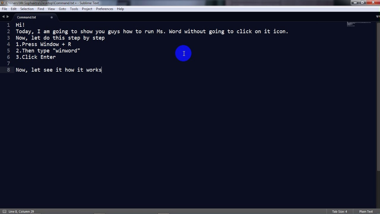 how to run microsoft word from run command