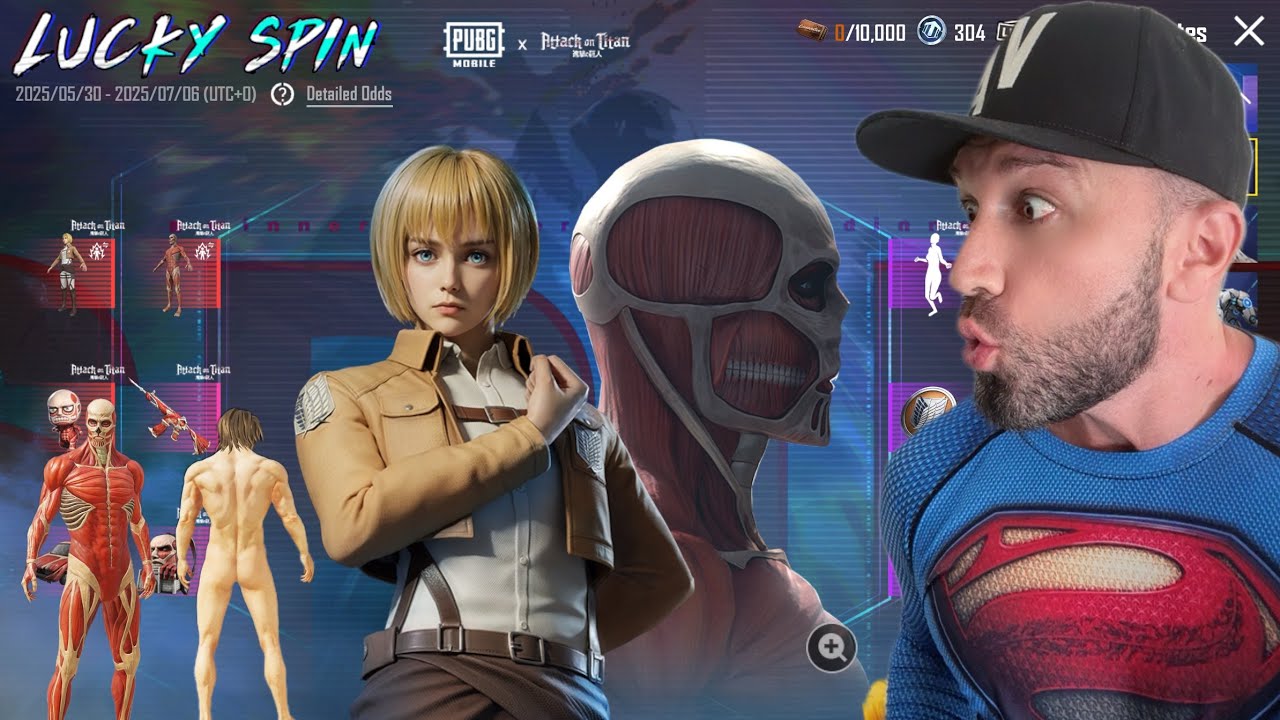 ATTACK ON TITAN LUCKY SPIN & PRIZE PATH | PUBG MOBILE