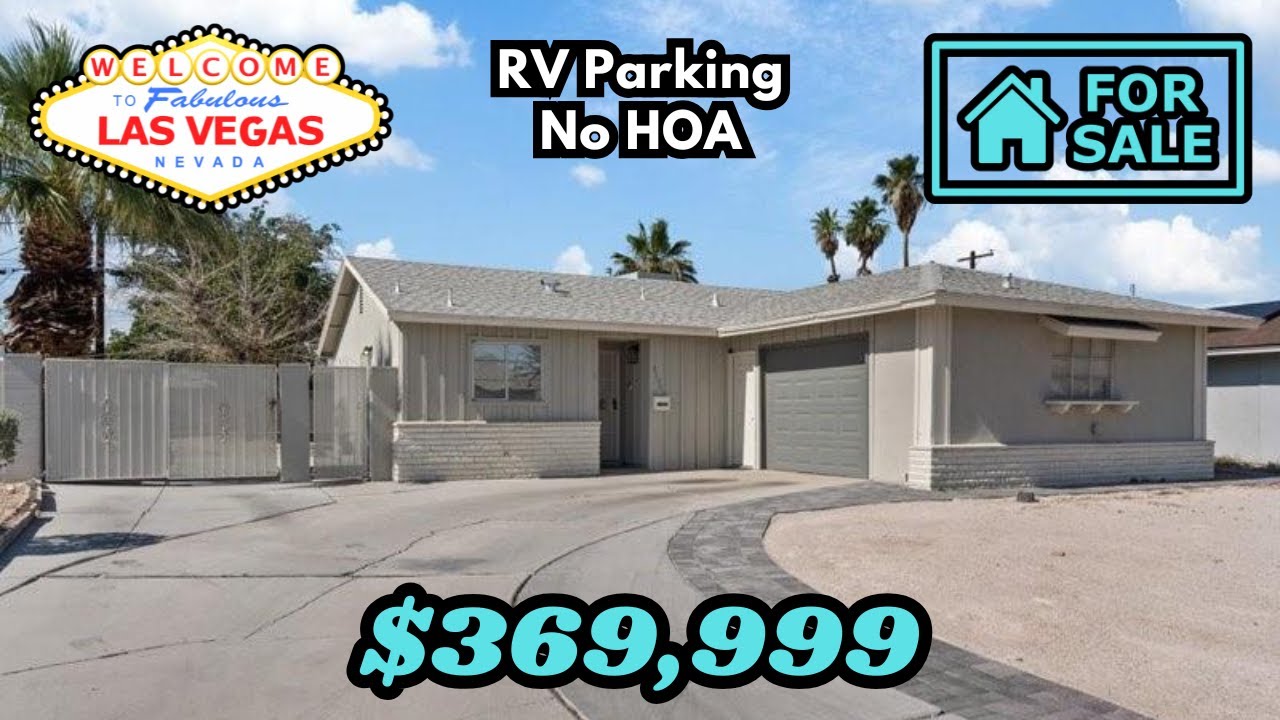 Affordable Las Vegas Home for Sale | Single Story | Under 400k | RV Parking