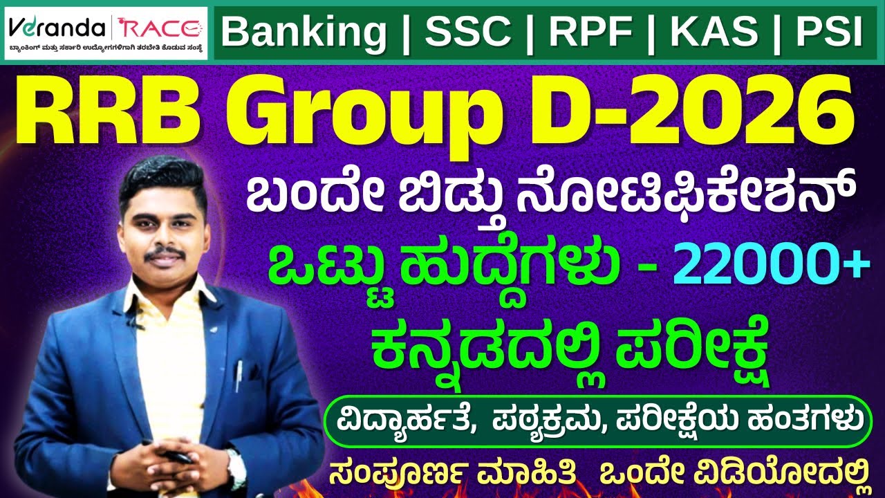 Railway Group D 2026 Notification Out | 21997 Posts | RRB Group D Vacancy | Online Form, Eligibility