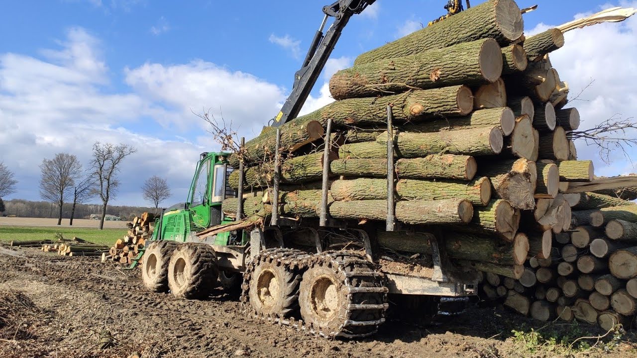 Rozładunek opału I Załadunek kłody 4m / FORESTRY WORK