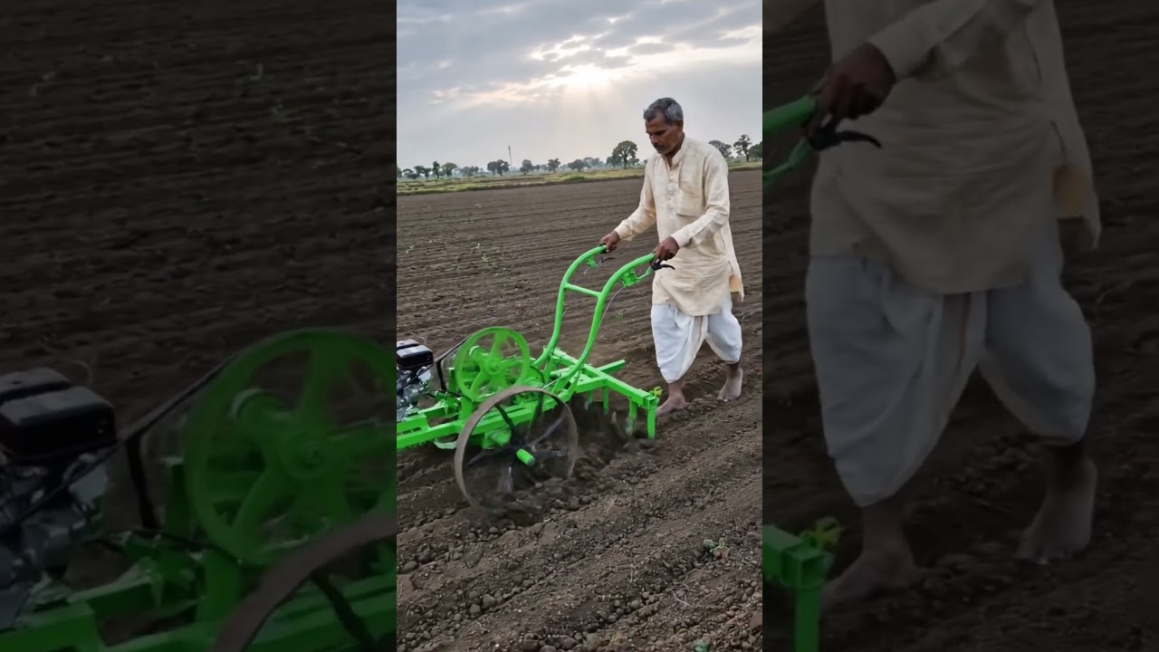 🚜 Amazing Mini Power Tiller in Action 🌱 Fast Weeding & Soil Preparation Machine #farming #viral