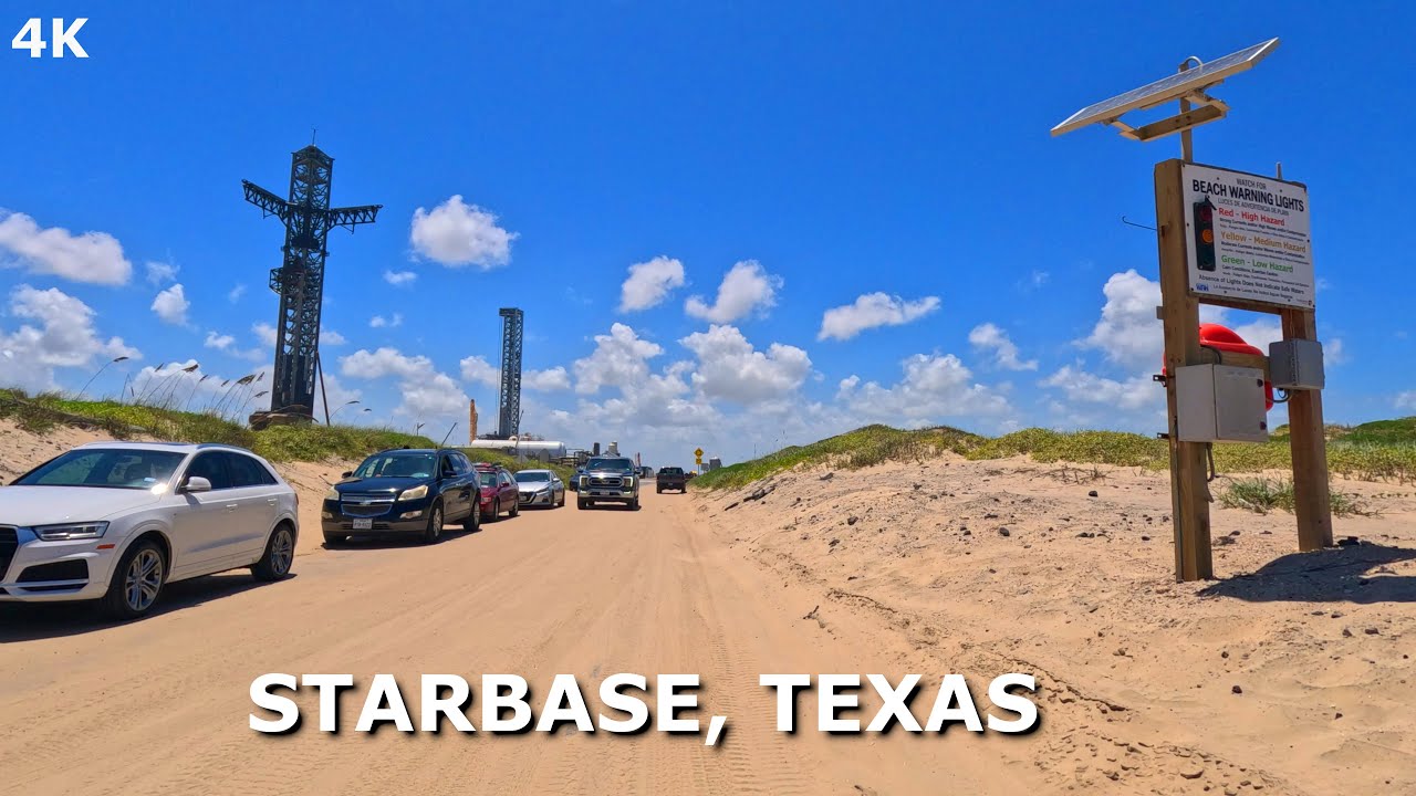 4K Driving to SpaceX Starbase in Summer 2025 - Road to Flight 10
