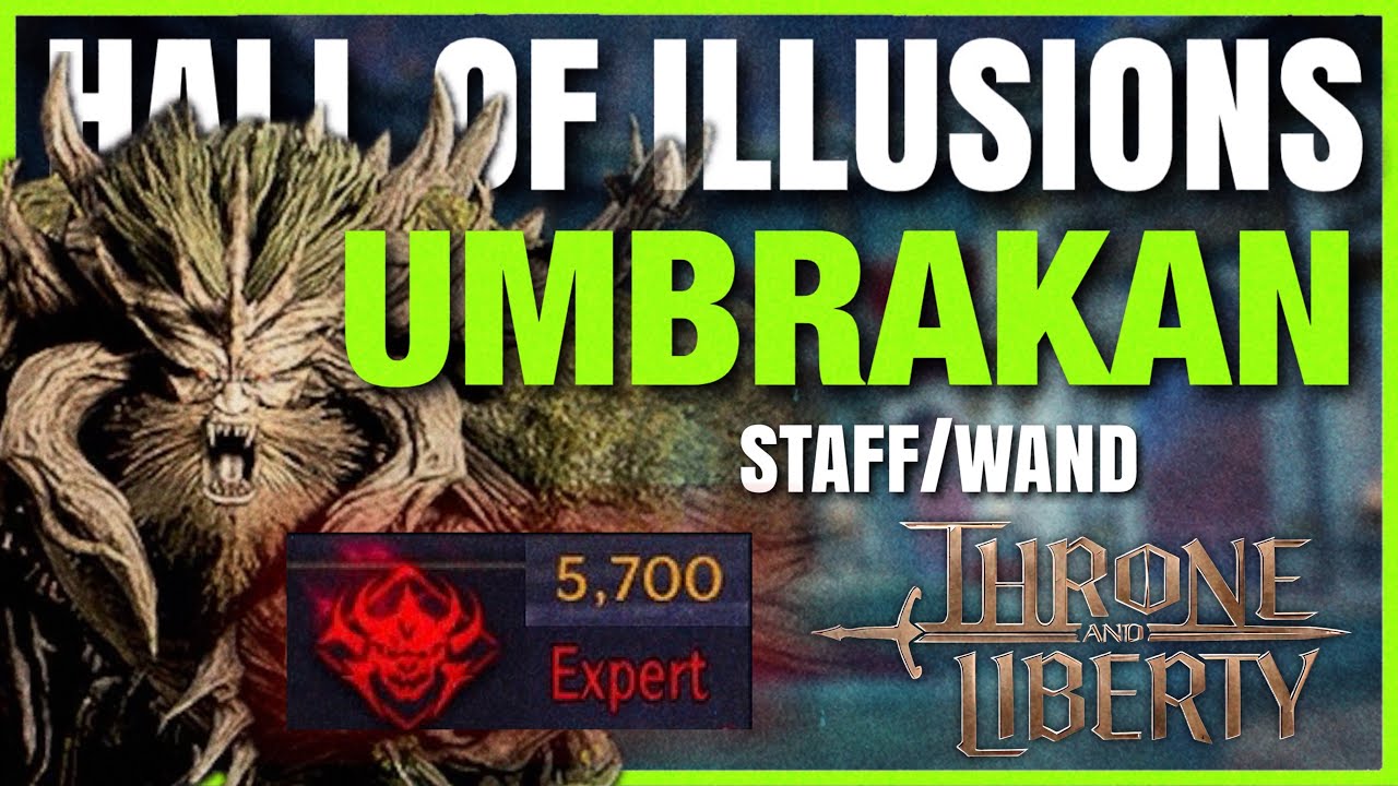 Throne & Liberty - Umbrakan Boss Fight | Solo Dungeon: Hall Of Illusion (Expert Tier) | Staff + Wand