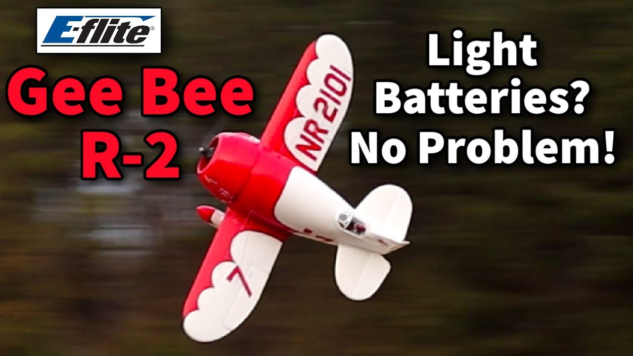 E-flite Gee Bee R-2 1.0m Light Batteries/Aggressive Flying Tests - Model AV8R Extra