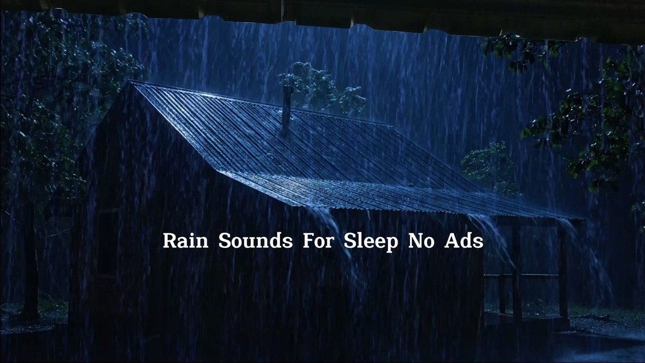 Soothing Heavy Rain Sounds for Sleeping & Relaxing | No Ads