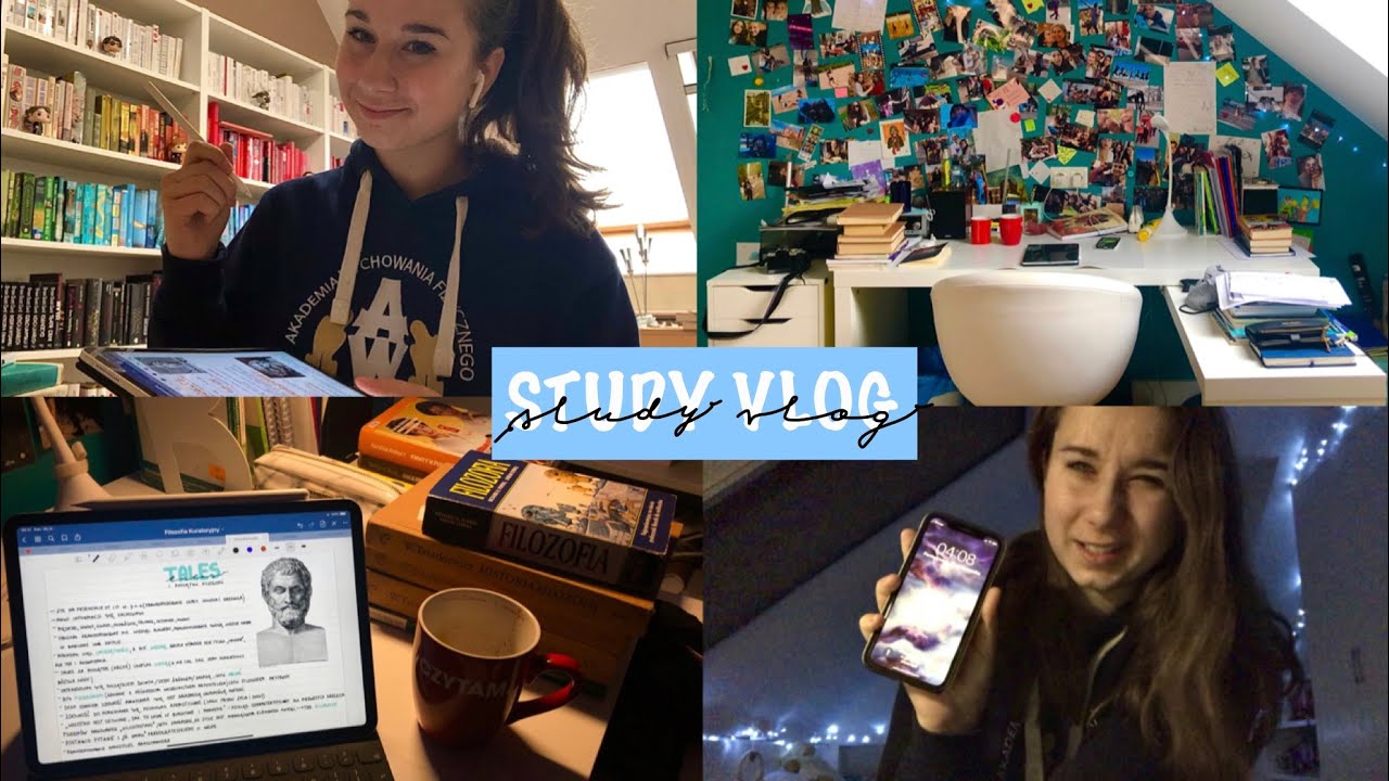 Poranny study vlog (wstałam o 4 rano) filozofia, pokemony i lekcje online  😜|| ŁapChwile