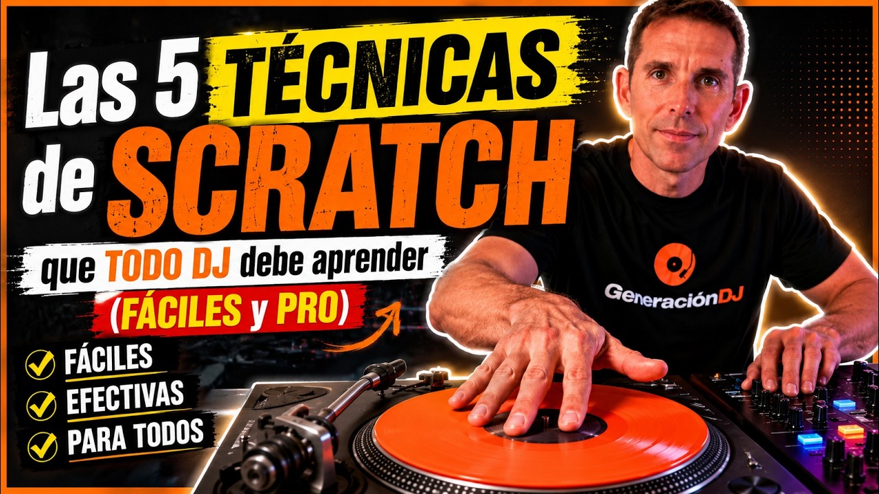 Las 5 TÉCNICAS DE SCRATCH SENCILLAS que todo DJ debería conocer y saber realizar (DJ Jótatebe).