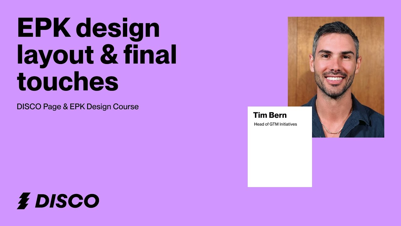 Design the DISCO Album Page to finish the EPK