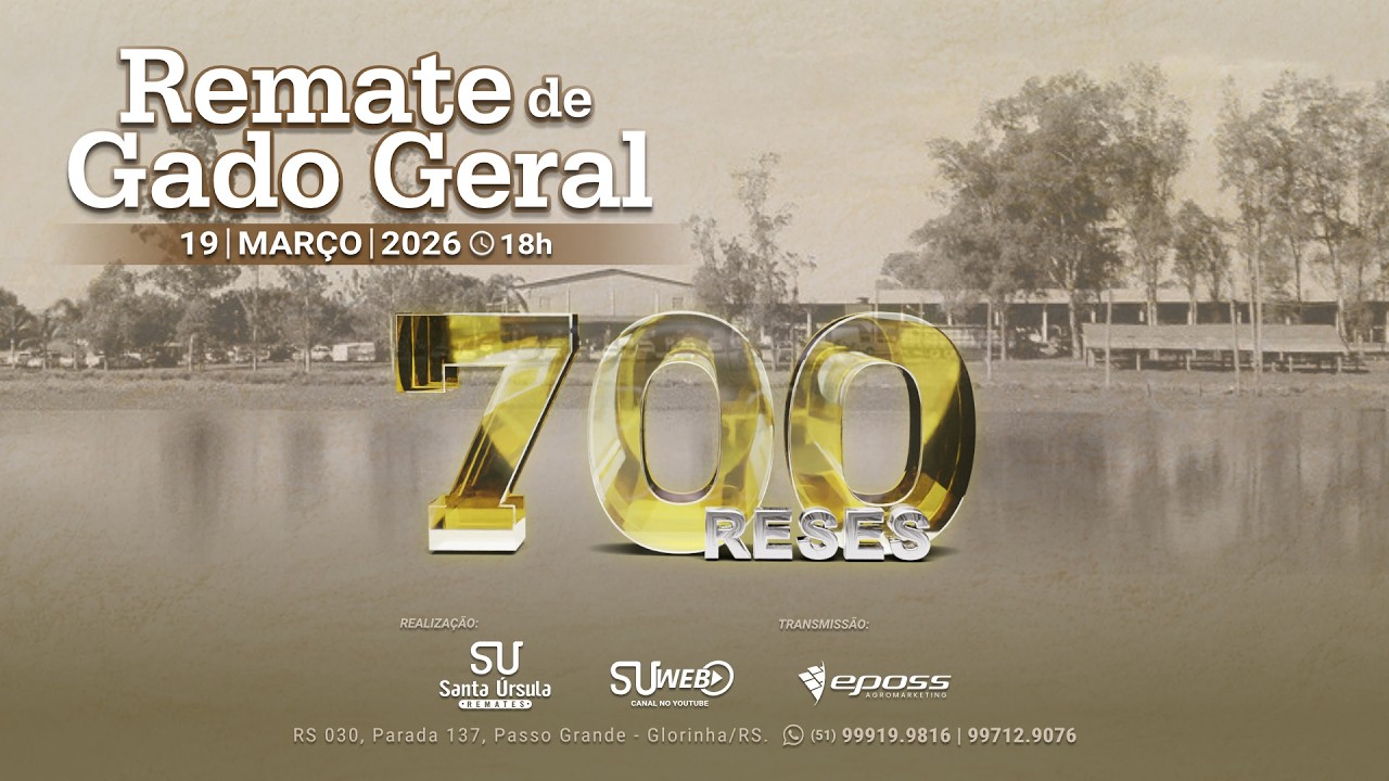 Remate de Gado Geral  - 700 Reses - 19 de Março de 2026