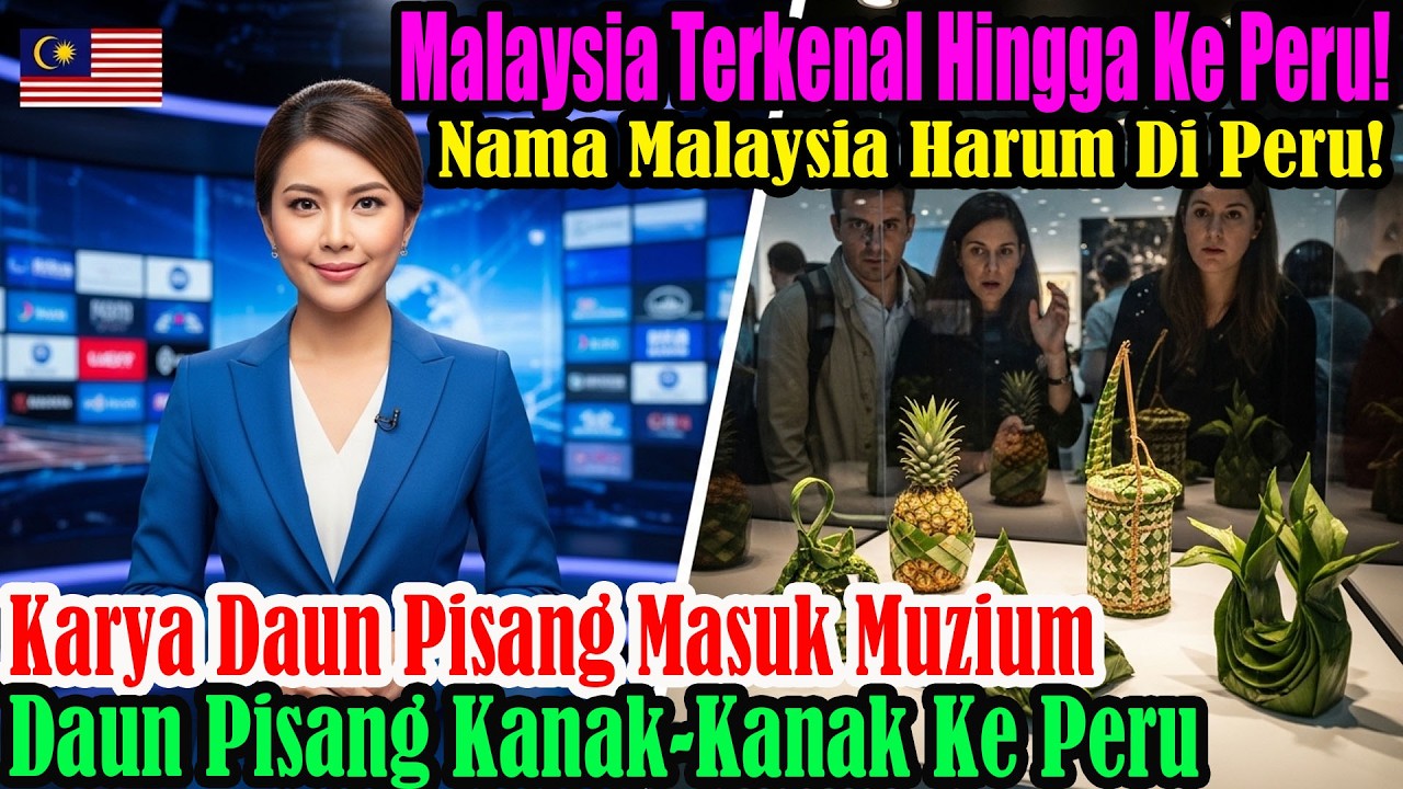 Malaysia terkenal hingga Peru! Gadis kraftangan daun pisang jual tepi jalan dijemput muzium pamer!!!