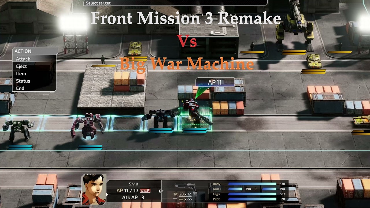 Front Mission 3 Remake Vs Big War Machine (Gameplay)
