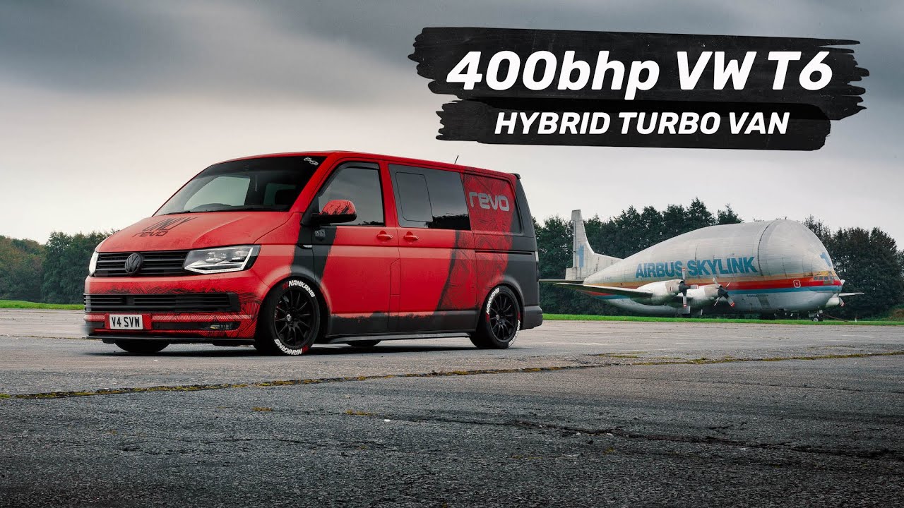 400-сильный VW T6 Transporter - гибридный турбированный гусеничный болид