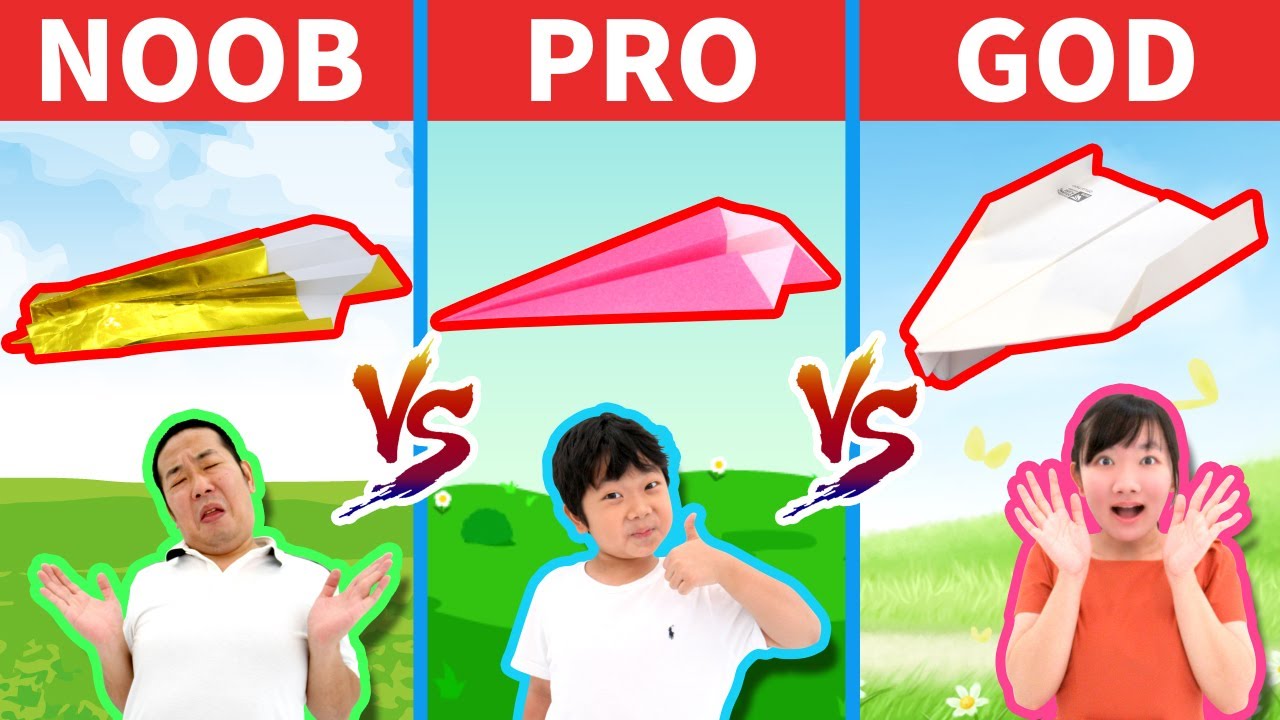 ★パパがギネスだ！世界一の紙飛行機に挑戦！～NOOBとPROとGODの戦い！？～★paper airplane