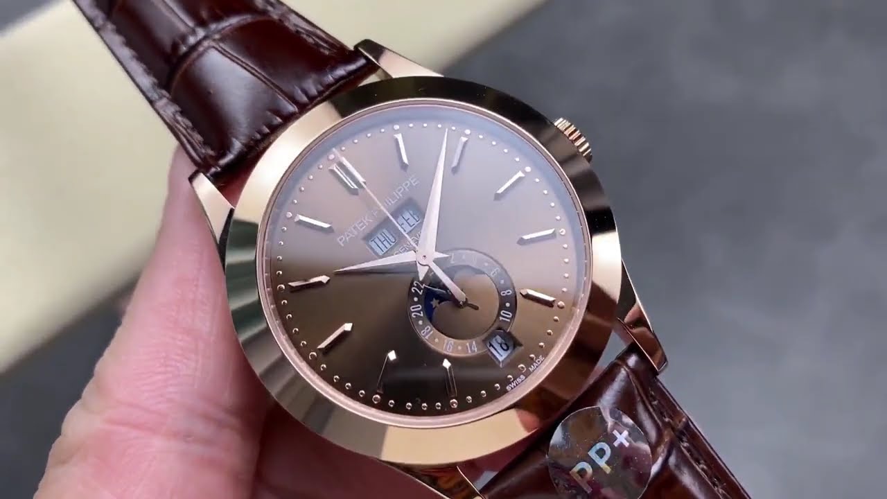 Complications 5396R-015 Patek Philippe ANNUAL CALENDAR, MOON PHASES.38,5 mm,Rose gold, Brown Dial