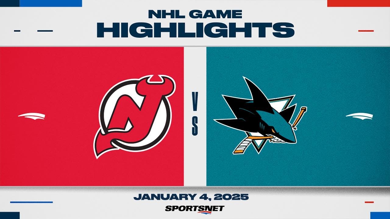 NHL Highlights | Devils vs. Sharks - January 4, 2025
